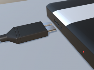 external hdd with cable collection game ready Modèle 3D