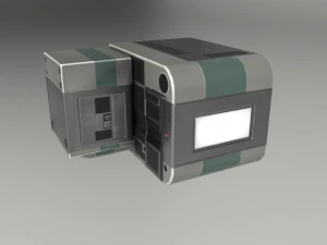 未来的なリビングモジュール基本バージョン 3Dモデル