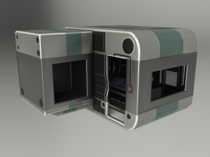 futuristic living module basic version Model 3D