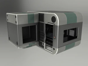 未来的なリビングモジュール基本バージョン 3Dモデル