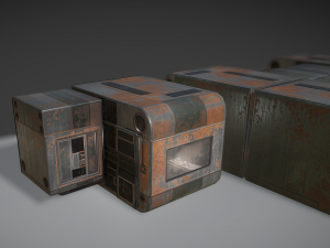 futuristic living module rusty version 3D Model