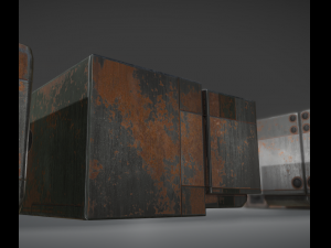 futuristic living module rusty version 3D Model