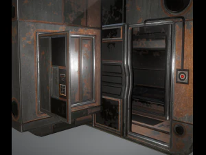futuristic living module rusty version 3D Model