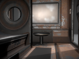 futuristic living module rusty version 3D Model