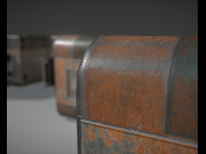 futuristic living module rusty version 3D Model