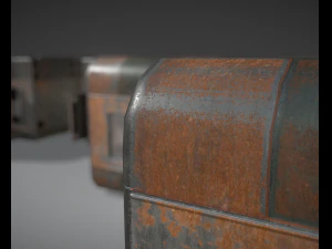 futuristic living module rusty version 3D Model