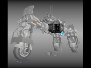 futuristic living module rusty version 3D Model