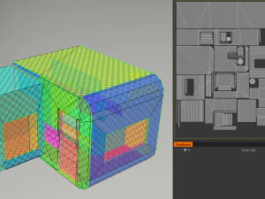 futuristic living module low poly model 3D Model