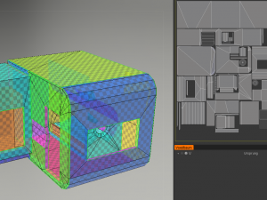 futuristic living module low poly model 3D 모델