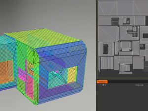 futuristic living module low poly model 3D Model