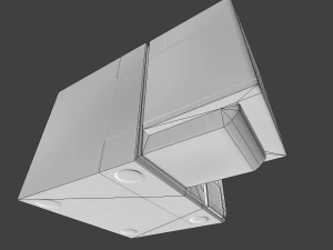 futuristic living module low poly model 3D Model