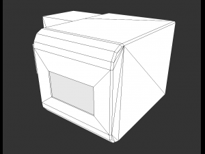 futuristic living module low poly model 3D 모델
