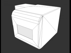 futuristic living module low poly model 3D Model