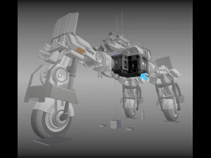 futuristic living module low poly model 3D Model