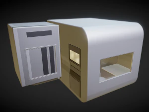 modulo abitativo futuristico versione high poly Modello 3D