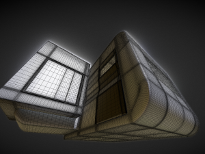futuristic living module high poly version 3D मॉडल