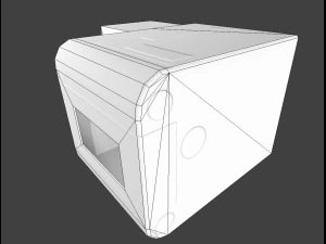 futuristic living module old metal version 3D Model