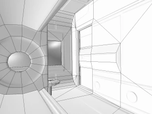 futuristic living module old metal version 3D Model