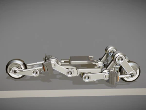 futuristico telaio del trike high poly versione 1 Modello 3D