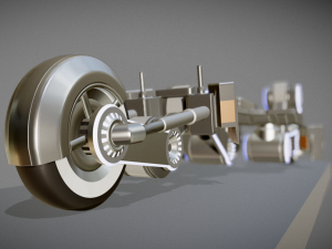 futuristic trike chassis high poly version 1 Modèle 3D