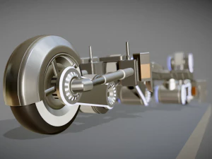 futuristic trike chassis high poly version 1 3D Model