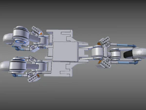 futuristic trike chassis high poly version 1 3D Model