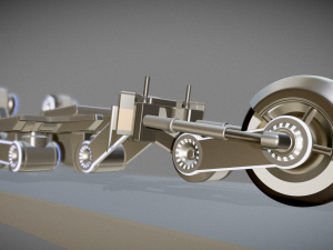 futuristic trike chassis high poly version 1 Modèle 3D