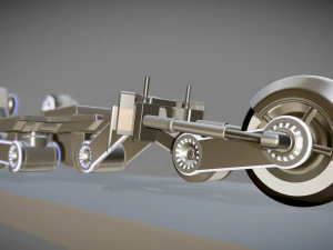 futuristic trike chassis high poly version 1 3D Model