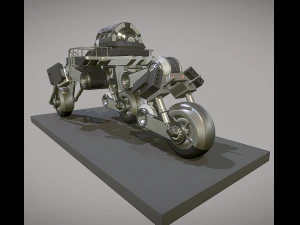 futuristic trike high poly version 2 3D Model