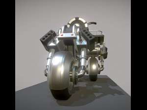 futuristic trike high poly version 2 3D Model