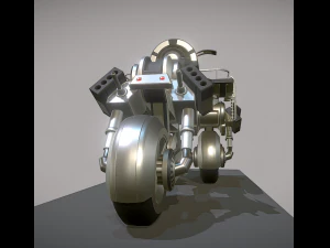 futuristic trike high poly version 2 3D Model