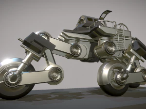 futuristic trike high poly version 2 3D Model