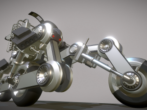 futuristic trike high poly version 2 3D Model