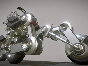 futuristic trike high poly version 2 3D Model