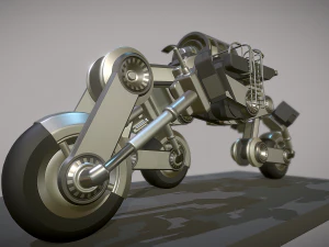 futuristic trike high poly version 2 3D Model