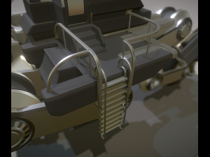 futuristic trike high poly version 2 3D Model