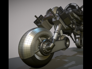 futuristic trike high poly version 2 3D Model