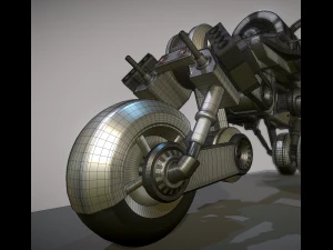 futuristic trike high poly version 2 3D Model