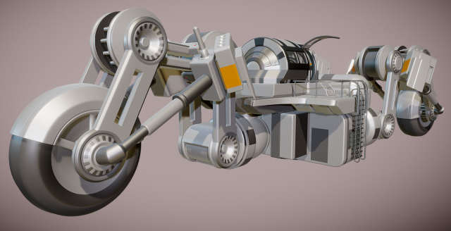 futuristic trike high poly version 3 3D मॉडल .c4d .max .obj .3ds .fbx .stl .blend 