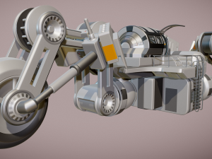 futuristic trike high poly version 3 Modello 3D