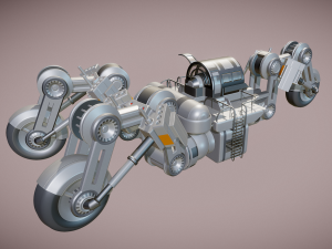 futuristic trike high poly version 3 3D मॉडल