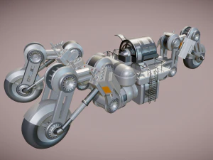 futuristic trike high poly version 3 3D Model