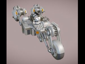 futuristic trike high poly version 3 3D मॉडल