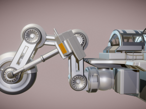 futuristic trike high poly version 3 3D मॉडल