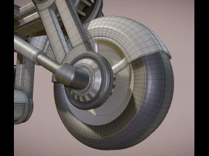 futuristic trike high poly version 3 3D Model
