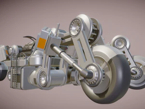 futuristic trike high poly version 3 3D Model