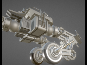futuristic trike high poly version 4 3D Model