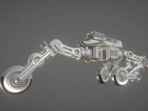 futuristic trike high poly version 4 Modèle 3D
