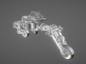 futuristic trike high poly version 4 3D Model