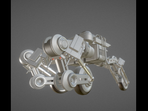 futuristic trike high poly version 4 3D Model